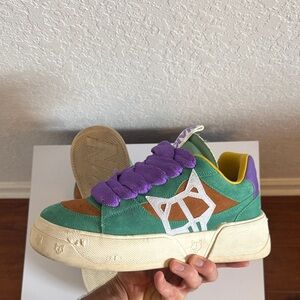 Naked Wolfe Kosa Purple Green and Brown Chunky Sneakers!
